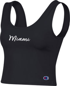 Miami Hurricanes Women's Scoop Neck Crop Tank Top