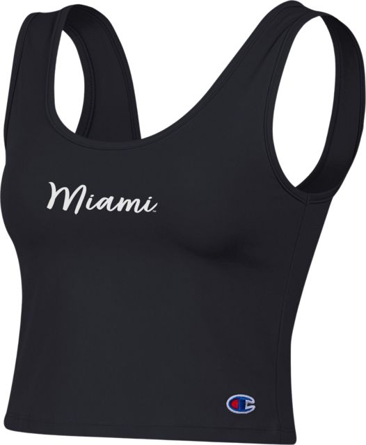 Miami Hurricanes Women's Scoop Neck Crop Tank Top