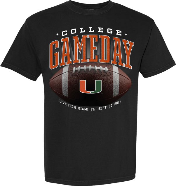 University of Miami Football ESPN College Gameday Live from Miami Short Sleeve T-Shirt