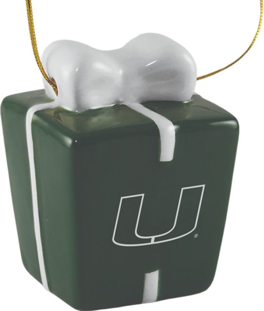 Miami Hurricanes Present Ornament