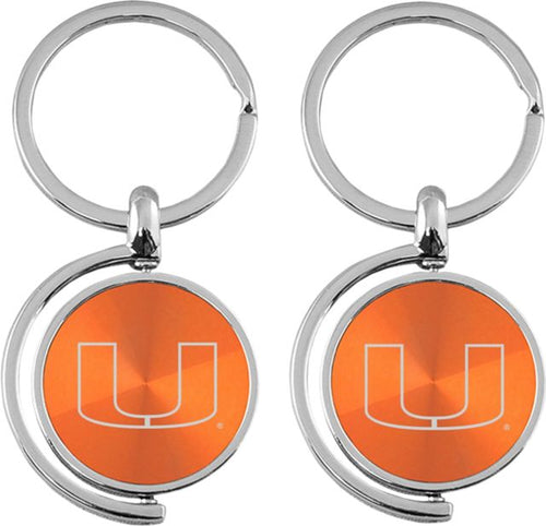 Miami Hurricanes Spinner Key Tag