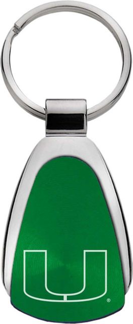 Miami Hurricanes Teardrop Key Tag