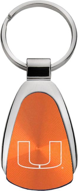 Miami Hurricanes Teardrop Key Tag