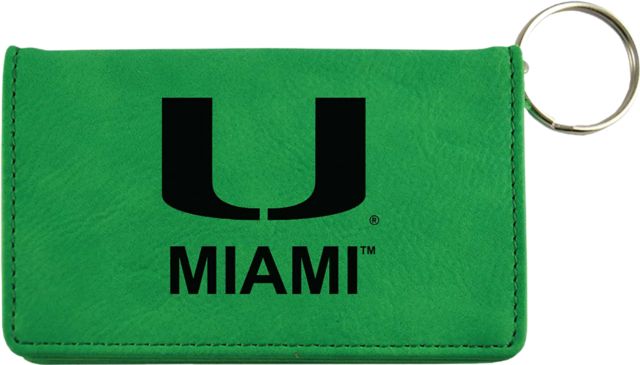 University of Miami ID Leather Holder