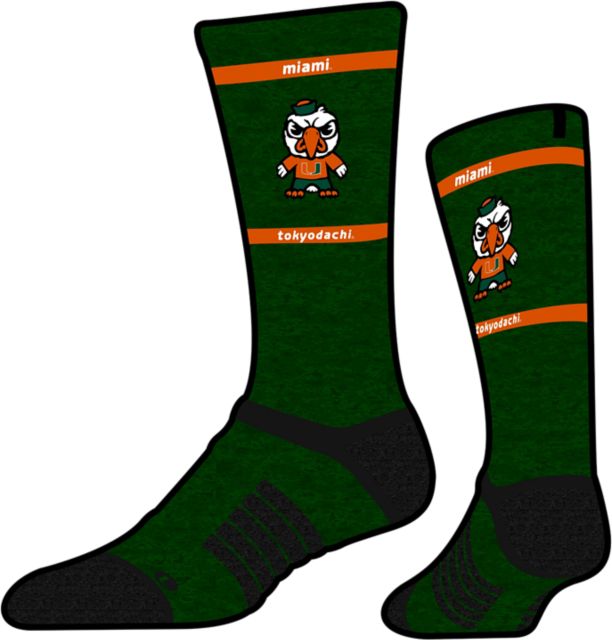 University of Miami Crew Socks