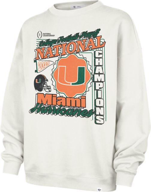 University of Miami Football 2025 National Champions Women's Oversized Crewneck Sweatshirt