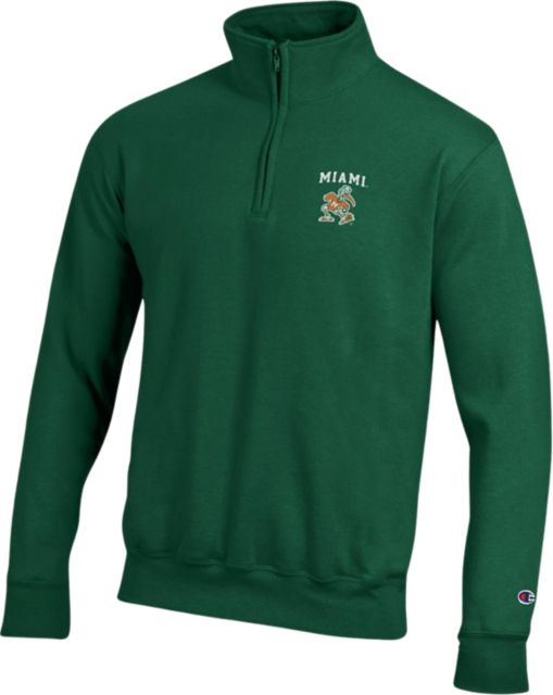 University of Miami Hurricanes 1/4 Zip Powerblend Jacket
