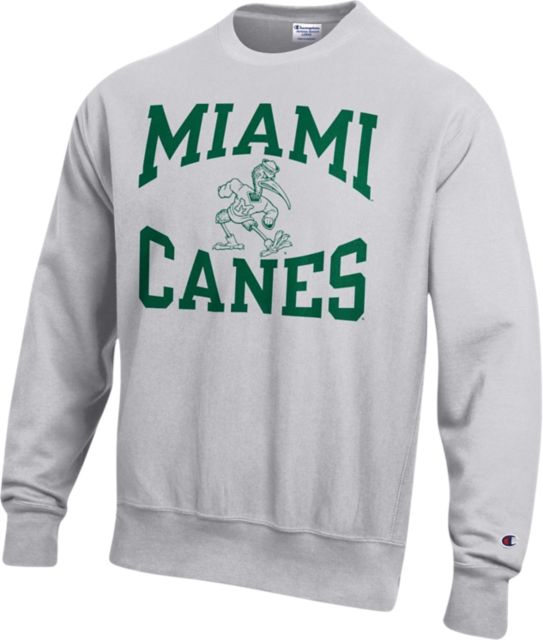 Miami Hurricanes Reverse Weave Crewneck Sweatshirt