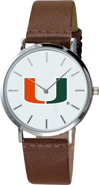 Miami Hurricanes 40mm Men's Leather Watch