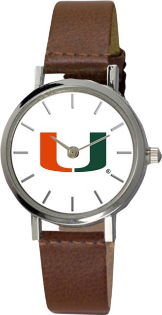 Miami Hurricanes 28 mm Ladies Leather Watch