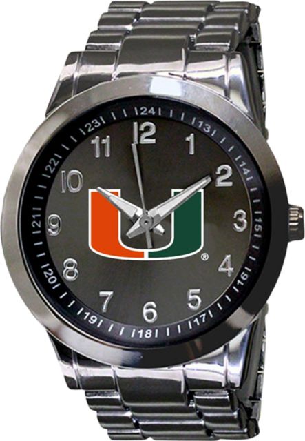 Miami Hurricanes 44mm Men's Metal Watch