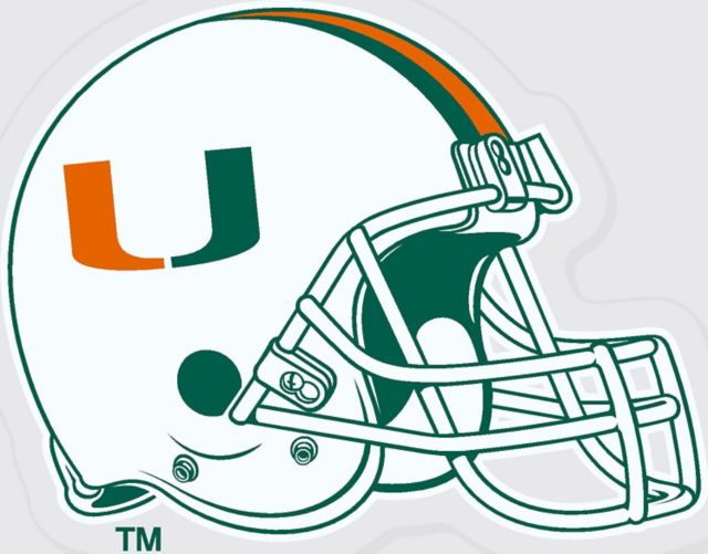 Miami Hurricanes Etched Helmet Christmas Ornament