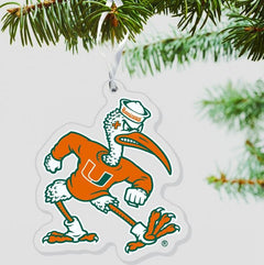 Miami Hurricanes 3'' x 4'' Ornament