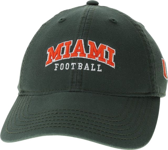 University of Miami Football Relaxed Twill Adjustable Hat