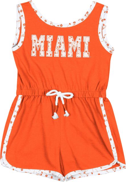 Miami Hurricanes Toddler Girl's Romper with Scrunchie