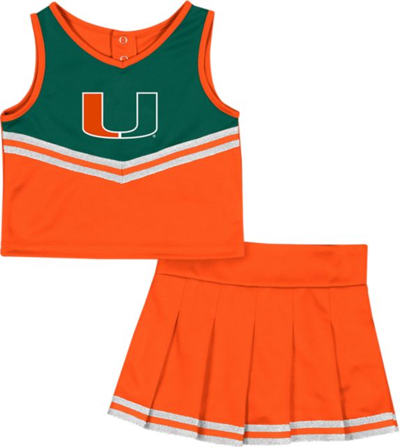 Miami Hurricanes Toddler Girl's Cheer Set