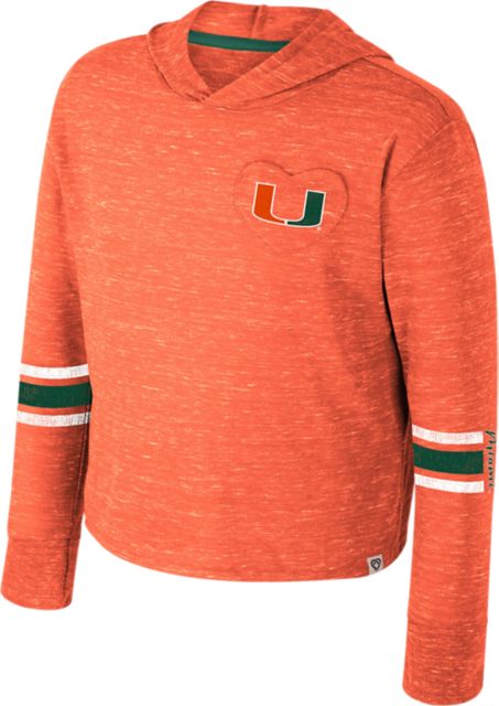 Miami Hurricanes Youth Hooded Long Sleeve T-Shirt