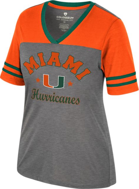 Miami Hurricanes Women's V-Neck Short Sleeve T-Shirt