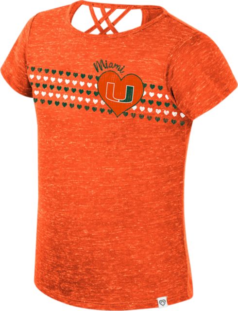 Miami Hurricanes Youth Girl's Short Sleeve T-Shirt