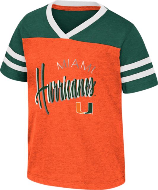 Miami Hurricanes Toddler Girl's V-Neck Short Sleeve T-Shirt