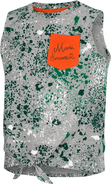 University of Miami Youth Girl's Hurricanes Tie Tank Top