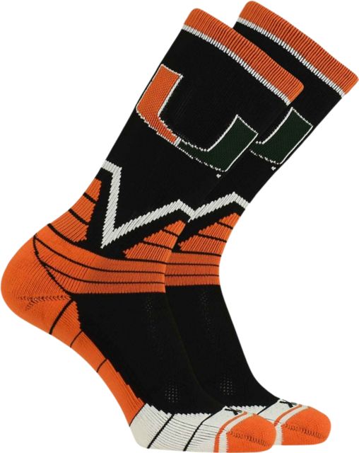 University of Miami Crew Socks