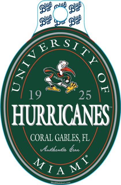 University of Miami Full-Size Sticker