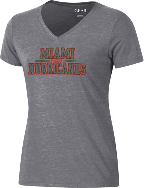 Miami Hurricanes Women's Mom V-Neck Short Sleeve T-Shirt