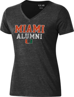 Miami Hurricanes Women's Alumni V-Neck Short Sleeve T-Shirt