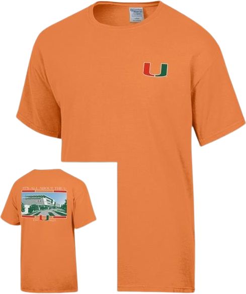 Miami Hurricanes Photo Comfort Wash Garment Dyed T-Shirt