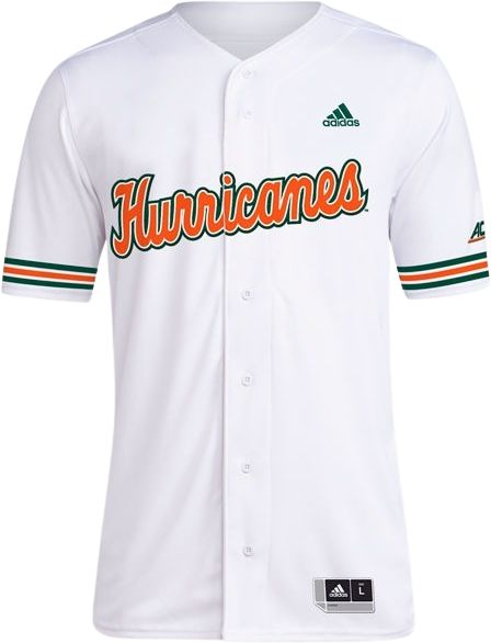 University of Miami Replica Baseball Full-Button Jersey