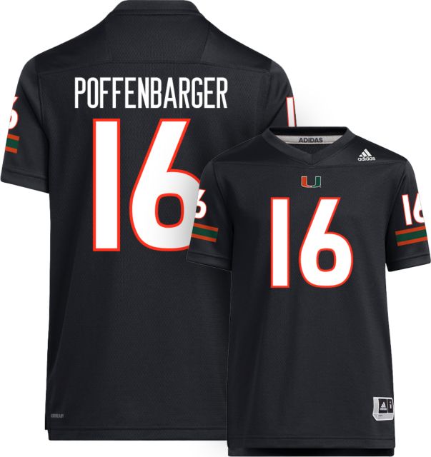 Miami Football adidas Youth Replica Jersey #16 POFFENBARGER