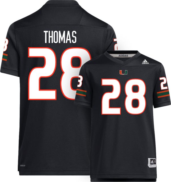 Miami Football adidas Youth Replica Jersey #28 I THOMAS