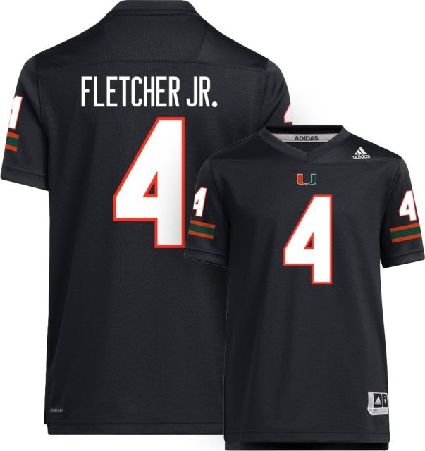 Miami Football adidas Youth Replica Jersey #4 FLETCHER JR.