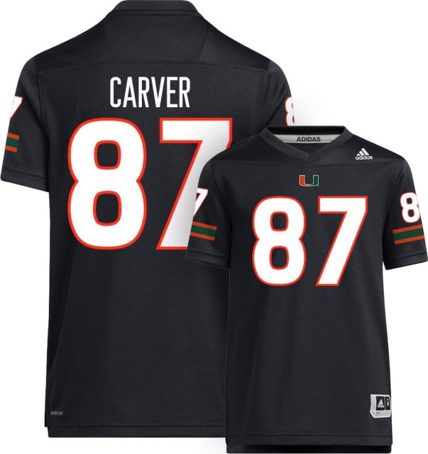 Miami Football adidas Youth Replica Jersey #87 H CARVER