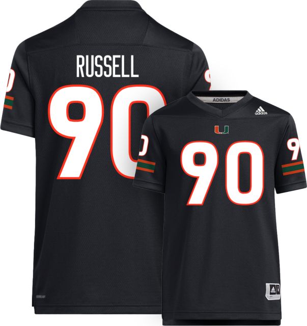 Miami Football adidas Youth Replica Jersey #90 D RUSSELL