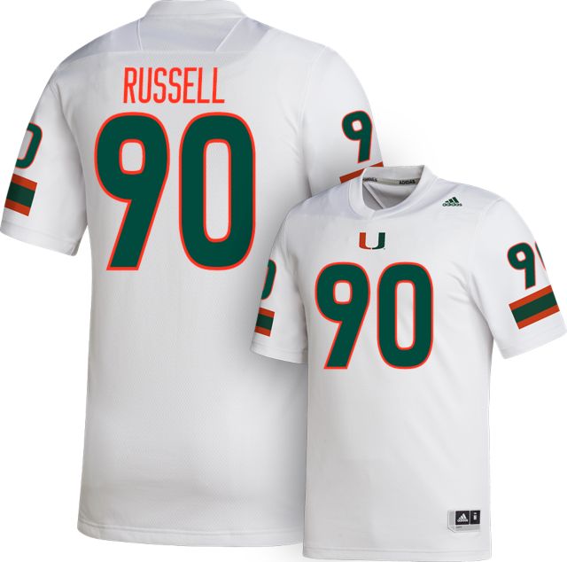 Miami Football adidas Replica Jersey #90 D RUSSELL