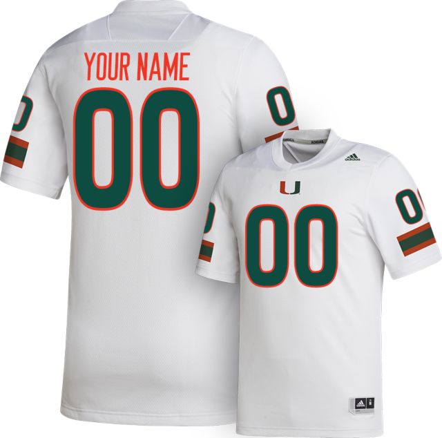 University of Miami Football adidas Custom Jersey
