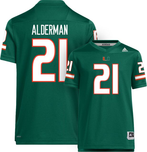 Miami Football adidas Youth Replica Jersey #21 J ALDERMAN