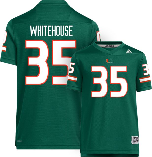 Miami Football adidas Youth Replica Jersey #35 J WHITEHOUSE