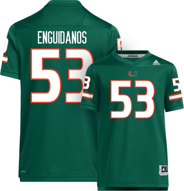Miami Football adidas Youth Replica Jersey #53 J ENGUIDANOS