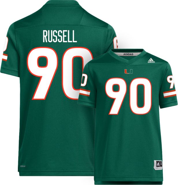 Miami Football adidas Youth Replica Jersey #90 D RUSSELL
