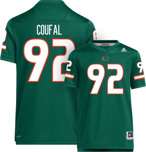 Miami Football adidas Youth Replica Jersey #92 SAM COUFAL