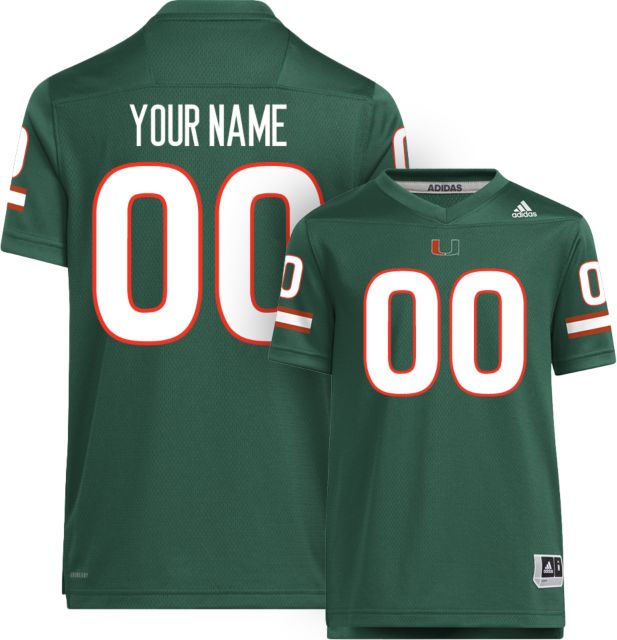 University of Miami Football adidas Custom Youth Jersey