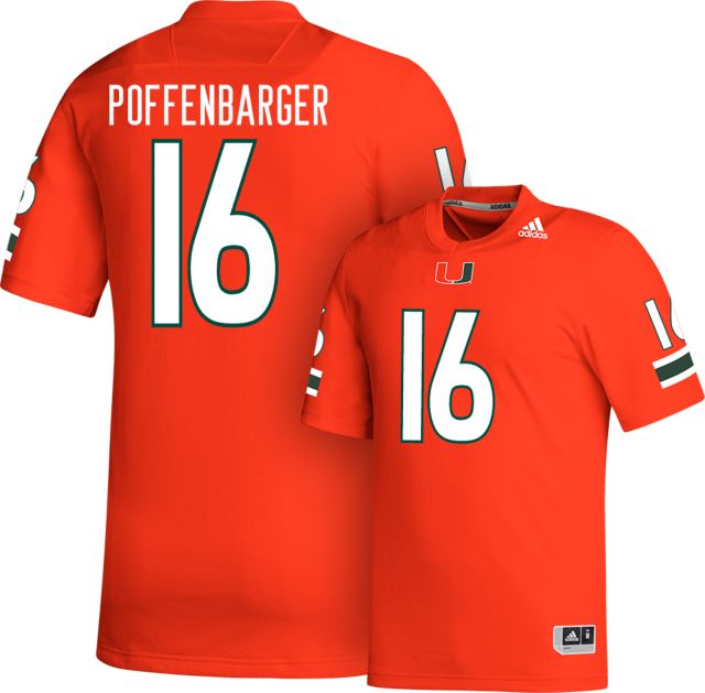 Miami Football adidas Replica Jersey #16 POFFENBARGER