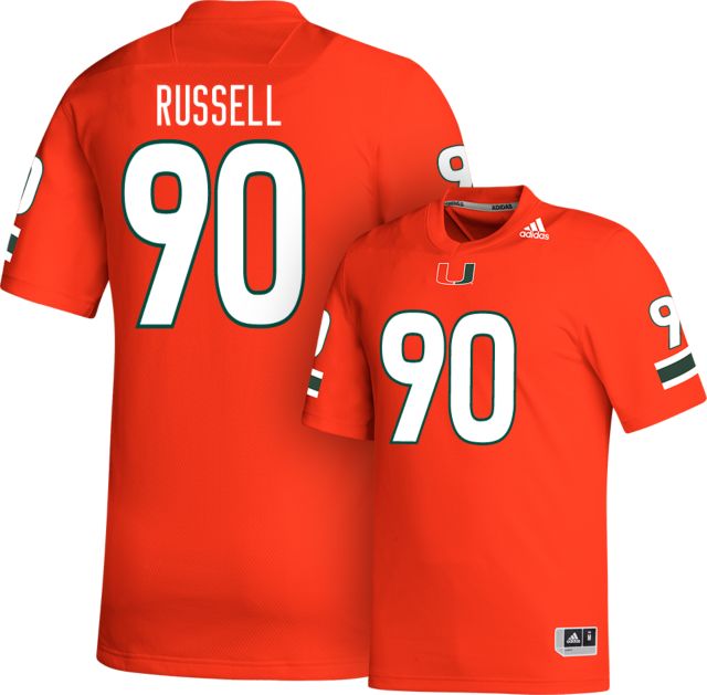 Miami Football adidas Replica Jersey #90 D RUSSELL