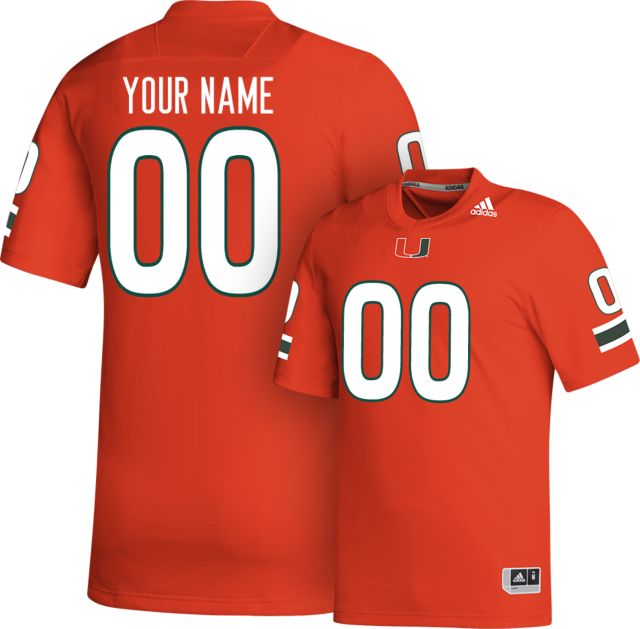 University of Miami Football adidas Custom Jersey