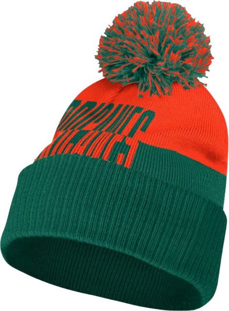 University of Miami Cuffed Knit Pom Beanie