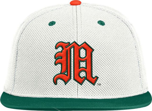 University of Miami Fitted Mesh On Field Baseball Hat