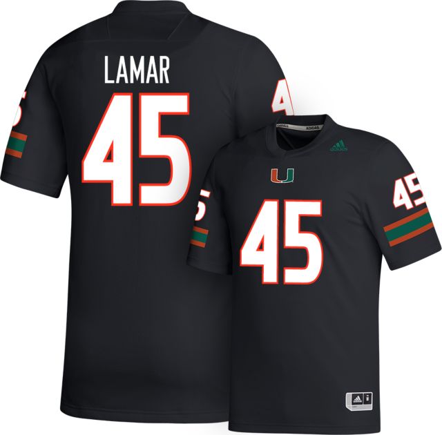 Miami Football adidas Replica Jersey #45 B LAMAR